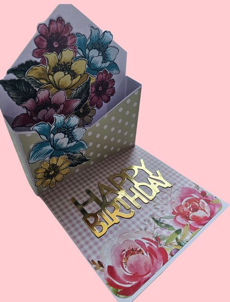 Beautiful 3D Envelope Box Card – positivelypapercraft Pop Up Envelope Card Tutorials, Envelope Box Ideas, Envelope Card Design, Mixed Up Crafts, Envelope Box Card Tutorial, Envelope Cards Tutorial, Just Because Cards Diy, Birthday Explosion Box Ideas Pop Up Cards, Folding Cards Ideas