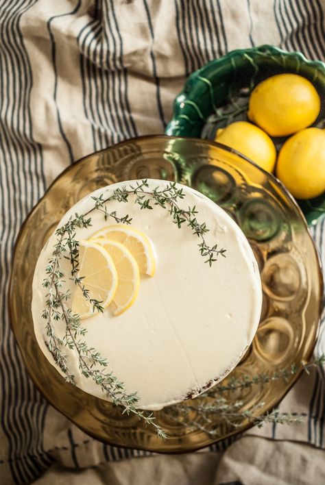 Lemon Sour Cream Layer Cake Recipe. An easy recipe that includes an optional creme fraiche filling, and a lemon curd icing. Orange Vanilla Cake, Texture Cake, Rustic Cakes, Sweet Whipped Cream, Scratch Recipes, Purple Wedding Cakes, Layer Cake Recipes, Light Cakes, Recipe Cover