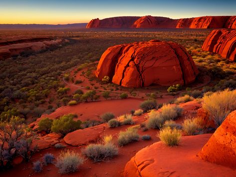 Discover Australia's Natural Beauty: Uluru at Sunset Australia Scenery, Uluru Australia, Inspiring Landscapes, Awe Inspiring, Natural Beauty, Australia, Beauty