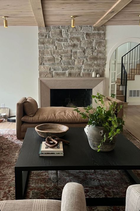 Stone Fireplace With Wood Mantle, Fireplace With Wood Mantle, Wood Stoves Ideas, Pellet Stove Ideas, Celebration Painting, Black Brick Fireplace, Mantel Styling, Fireplace Tv Wall Decor, Slate Fireplace