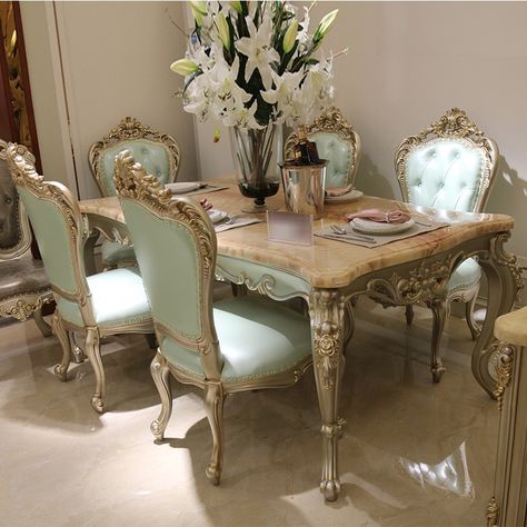 Cheap Dining Tables, Retro Dining Table, Aesthetic Interior Design, Wood Carving Furniture, Modern Marble, Marble Dining, Dining Table Marble, Chair Upholstery, Furniture Dining Table