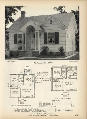 Minimal Traditional, Vintage Floor Plans, Walker House, Cottage Houses, Vintage Houses, House Plans With Pictures, Lake Retreat, Gardens Flowers, 1920s House