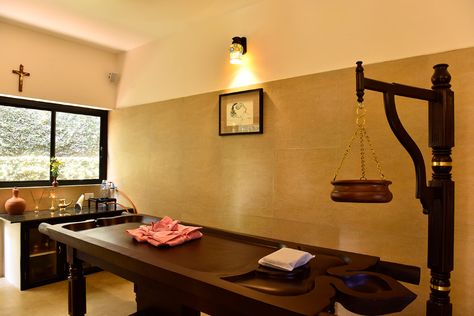 Project Completion: Ayurveda resort — Panippura Atelier Ayurveda Spa, Massage Room Decor, Ayurvedic Spa, Ayurvedic Clinic, Ayurveda Hospital, Ayurvedic Massage, Spa Interior Design, Indian Theme, Office Interior Design Modern