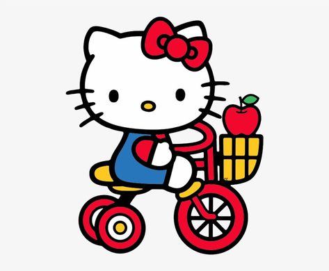 Classic red, blue, yellow Hello Kitty Birthday Theme, Cat App, Kitty Pictures, Hello Kitty Themes, Hello Kitty Cartoon, Cat Birthday Party, Hello Kit, Kitty Drawing, Hello Kitty Drawing