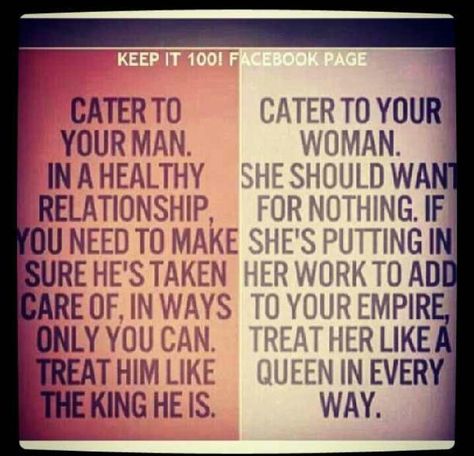 Always cater to your partner it helps build a stronger relationship Your Man Quotes, Man Quotes, King Quotes, Queen Quotes, Dating Quotes, Your Man, Love And Marriage, Dating Advice, Relationship Advice