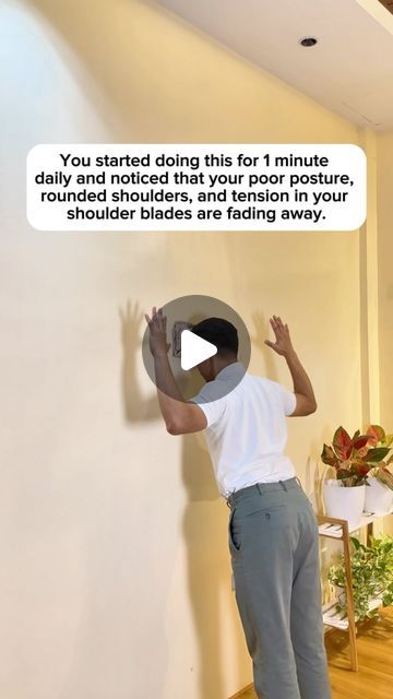 Madz Mariwa 🇵🇭 on Instagram: "Fix your rounded shoulders & dissolve the knot berween your shoulder blades with this routine! 

#posture #posturecorrection #rhomboids #backpain" Posture Stretches, Rounded Shoulders, Poor Posture, Posture Correction, Fix You, The Knot, Back Pain, Get Fit, Knot