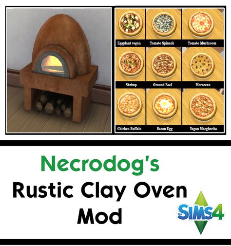 This oven mod lets you cook small pizzas #sims4 Small Pizza, Heart Shaped Pizza, Moroccan Chicken, New Pizza, Bread Oven, Clay Oven, Bacon Egg, Pizza Oven, Buffalo Chicken