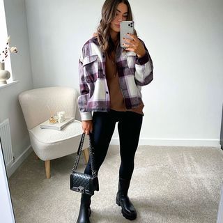 Lauren Bakewell (@lauren_bakewell) • Instagram photos and videos Purple Shacket Outfit, Purple Shacket, Shacket Outfit, Zara Jackets, Women's Plaid Shirt, Favorite Color, Jackets & Coats, Blogger, Jackets For Women