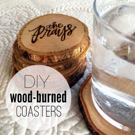 Awesome Crafts for Men and Manly DIY Project Ideas Guys Love - Fun Gifts, Manly Decor, Games and Gear. Tutorials for Creative Projects to Make This Weekend | Wood-burned Coasters #diy #craftsformen #guys #giftsformen Gifts To Make For Men, Diy Wood Burning Projects, Guy Crafts, Wood Burning Coasters, Wood Burned Coasters, Wood Burning Projects, Diy Wood Burning, Diy Projects For Men, Woodburning Projects