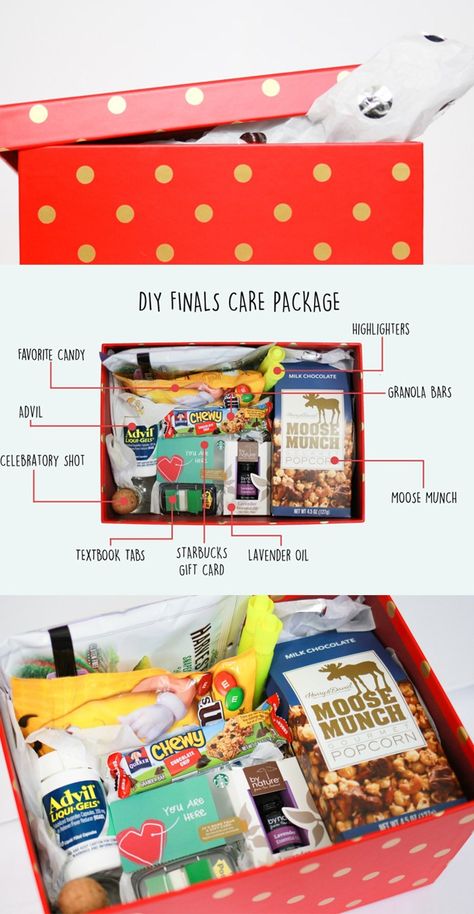 When finals and exams get stressful, sometimes you just need a pick me up. Send this Finals Care Package to the student in your life. Study Care Package Ideas, Exam Care Package Ideas, Study Care Package, Exam Care Package, College Finals Care Package, Finals Week Care Package, Finals Care Package, Finals Week College, Boyfriend Care Package