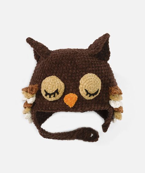 owl hat Crochet Owl Hat, Pilot Hat, Brown Owl, Crochet Kids Hats, Owl Hat, San Diego Hat, Crocheted Hat, Crochet Owl, Kids Beanies