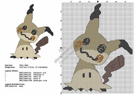 Mimikyu Pokemon Sun Moon free cross stitch pattern 77x98 Mimikyu Cross Stitch Pattern, Mimikyu Cross Stitch, Crochet Santa Hat Free Pattern, Stitch Pokemon, Pokemon Cross Stitch Patterns, Free Cross Stitch Pattern, Pokemon Cross Stitch, Free Cross Stitch Patterns, Pokemon Craft