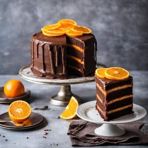 Jamie Oliver Familly ! | 🍫🍊 Indulge in the ultimate Chocolate Orange Cake Layer | Facebook Chocolate Orange Layer Cake, Choc Orange Cake, Chocolate Orange Birthday Cake, Orange Buttercream Cake, Orange Desserts, Orange Layer Cake, Orange Birthday Cake, Marmalade Cake, Chocolate Orange Cake