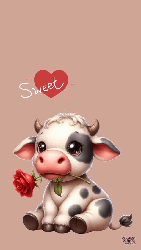 Animated Cow, Cow Stuff, Animal Wallpapers, Crazy Animals, Holiday Pics, Pig Illustration, Baby Animals Pictures, Wood Burning Art