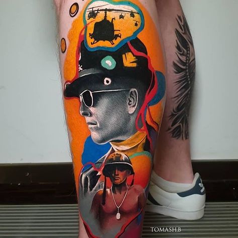 Apocalypse Now Artist:@tomashblaszczak  FOLLOW @skingiants for daily tattoos! Sharing only the best tattoos Artists on instagram  #realismtattoo #colourtattoo #skingiants #tattooist #tattoolove #tattooed #tattoosleeve #tattoodesign #tattoolover #tattooworld #tattoosofinstagram #tattoolovers #tattooleg #inked #tat #tats Realism Leg Tattoo, Now Tattoo, Film Tattoo, The Best Tattoos, Best Tattoos, Realism Tattoo, Great Tattoos, Body Tattoos, Beautiful Tattoos