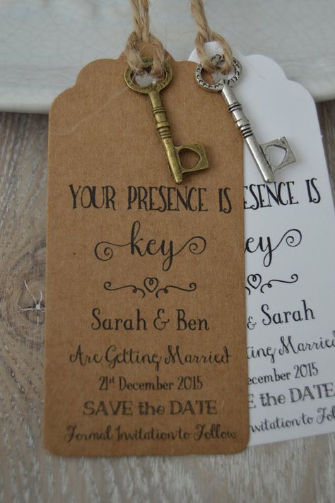 10 Save The Date / Evening Card Wedding by GREENFOXYtags on Etsy Homemade Save The Dates, Homemade Wedding Cards, Safe The Date, Card Wedding Invitation, Diy Save The Dates, Stationery Ideas, Budget Wedding Invitations, Homemade Wedding, Wedding Cards Handmade