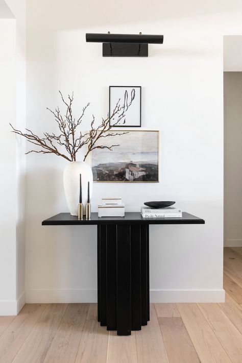 Shop #NotSoBuilderBasicProj | THELIFESTYLEDCO - THELIFESTYLEDCO Shop Console Table Styling, Modern Console, Custom Built Homes, Modern Art Deco, Modern Ceiling Light, Art Deco Inspired, Interior Design Firms, Table Style, Decoration Design