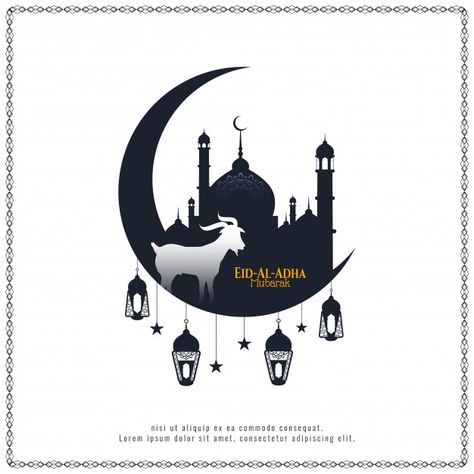 Eid al adha mubarak beautiful islamic ve... | Free Vector #Freepik #freevector #card #islamic #moon #arabic Adha Card, Eid Ul Adha Images, Eid Adha Mubarak, Eid Al Adha Greetings, Happy Islamic New Year, Happy Muharram, Eid Background, Islamic Holidays, Happy Eid Al Adha