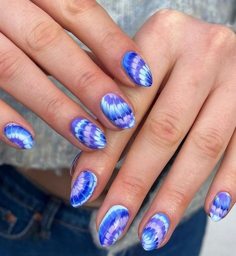 Tie Dye Nail Art, Feb Nails, Summer Nail Art Designs, Chrome Nail Art, Festive Nail Art, Tie Dye Nails, Summer Nail Art, Nail Art Designs Summer, Simple Gel Nails