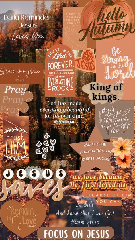 Cute Fall Backgrounds, Fall Bible Verses, Fall Christian, Fall Backgrounds Iphone, Cute Iphone Wallpaper Tumblr, Christian Iphone Wallpaper, Christian Fall, Christian Quotes Wallpaper, Bible Verse Background