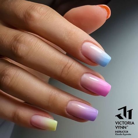 65Sweet Peach Nail Designs to Brighten Up Your Summer summer nails 2023 Multicolored Nails, Unghie Sfumate, Ombre Acrylic Nails, Vibrant Nails, Ombre Nail Designs, Trendy Nail Art, Acrylic Nails Coffin Short, Short Acrylic Nails Designs, Dipped Nails