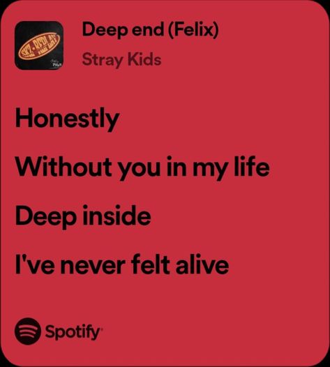 SKZ "Deep End" lyrics #songs #music #love #song #musician #trending #instagram #instagood #singer #bgm #hiphop #dance #party #bollywood #musically #rap #instamusic #dj #pop #musicproducer #englishsongs #beats #lyrics #bass #musicvideo #tiktok #trap #follow #melody #newsong #spotify Deep End Lyrics, Straykids Lyrics, Skz Lyrics, Lyrics Deep, Lyrics Kpop, Hiphop Dance, Kpop Lyrics, Spotify Songs, Spotify Lyrics