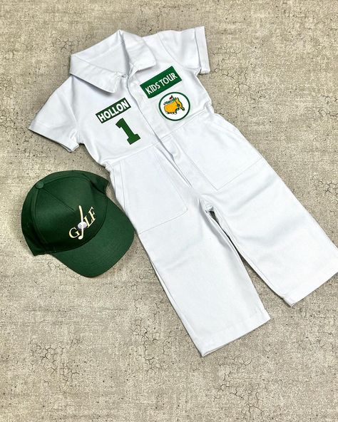 📣Click the link in bio to purchase, you can order from my etsy store with secure payment method Personalized Golf Long-Short Caddy outfit for kids*Toddler Golf White-Green Suit*Baby Golf 1st Birthday Uniform #golf #golfstagram #caddieuniform #caddyoutfit #toddlergolf #golfcostume #golfbirthday #golfbirthdayparty #golfbirthdaycake #masters #golfmasters #golfclub #golfclubs #golfclubsport #birthdaycostume #cakesmash #cakesmashphotography #2birthday #1stbirthday #1stbirthdayparty #1stbirthdayp... Golf Costumes, Golf 1st Birthday, Golf First Birthday, Golf Birthday Cakes, Outfit For Kids, Golf Birthday Party, Kids Golf, Golf Birthday, Jumpsuit For Kids