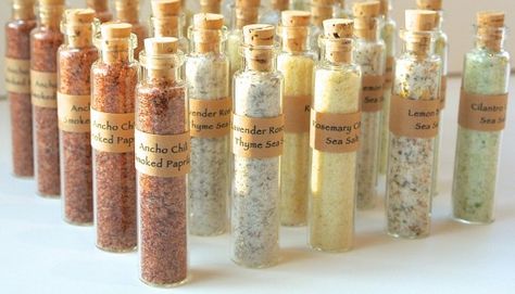 Flavored Sea Salt - Wedding Favors Salt Favors, Dinners Ideas, Creative Wedding Favors, Candy Wedding Favors, Best Wedding Favors, Wedding Favors Fall, Wedding Favors Cheap, Rustic Wedding Favors, Unique Favors