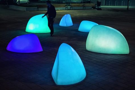 Interactive Public Sculptures Respond To Human Touch And Provide A Digital Playground For Residents - VICE Interactive Artwork, Light Art Installation, Digital Playground, Public Space Design, Public Sculpture, Interactive Installation, Interactive Art, Space Architecture, Light Installation