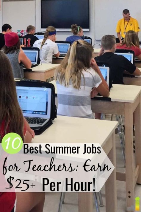 Summer Jobs For Teachers, Teacher Burnout, Supplemental Income, Best Side Hustles, Virtual Jobs, Teacher Summer, Teaching English Online, Jobs For Teachers, Building Wealth