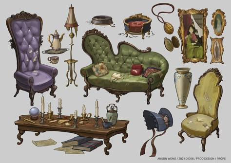 Feng Zhu Design, Feng Zhu, Props Concept, Bg Design, Props Art, Fantasy Props, Game Concept Art, Arte Sketchbook, Prop Design