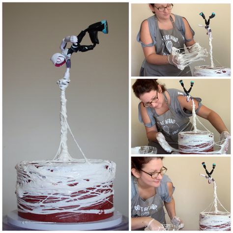 Step by step tutorial on how to put marshmallow spider webs on a cake. Also I’ll be showing you how to add a Spider-Gwen (Ghost-spider) or a Spider-Man on a cake! #marshmallows #cake #cakedecoratingideas #cakedecoratingtips #halloweendesserts #halloweencakeideas Spidey Spin Ghost Spider Cake, Spiderman Cake Marshmallow Web, Spider Gwen Party Ideas, Spider Gwen Birthday Cake, Ghost Spider Birthday Party Ideas, Ghost Spider Birthday Party Decorations, Spiderman Web Cake, Gwen Stacy Cake, Spider Gwen Birthday Party