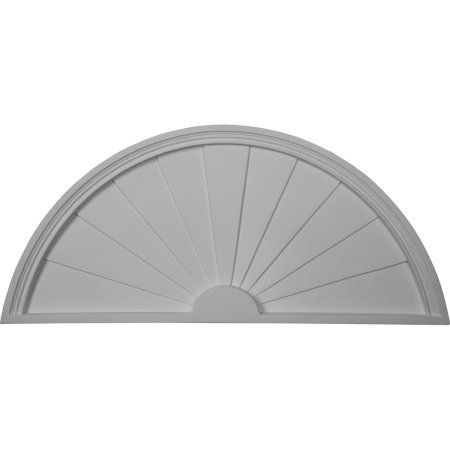 Ekena Millwork P Architectural accent Half Round Sunburst Pediment, Multicolor Half Circle Window, Arched Window Coverings, Half Moon Window, Arched Window Treatments, Indoor Shutters, Corner Moulding, Wood Arch, Door Casing, Decorative Mouldings