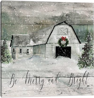 Barn Painting, Christmas Canvas, Be Merry, White Barn, A Barn, Christmas Paintings, Farm Life, Christmas Art, Wood Bars