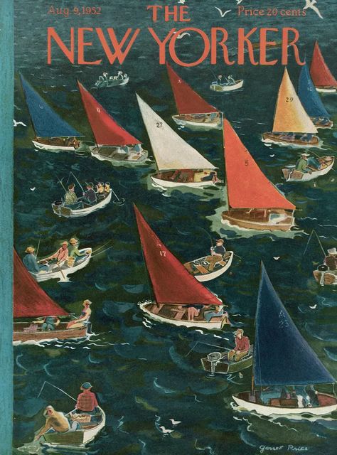 The New Yorker August 9, 1952 Issue | The New Yorker New Yorker Cover, Small Fishing Boats, The New Yorker Magazine, New Yorker Magazine, New Yorker Covers, Vintage Illustration Art, New Yorker Cartoons, 500 Piece Jigsaw Puzzles, August 9