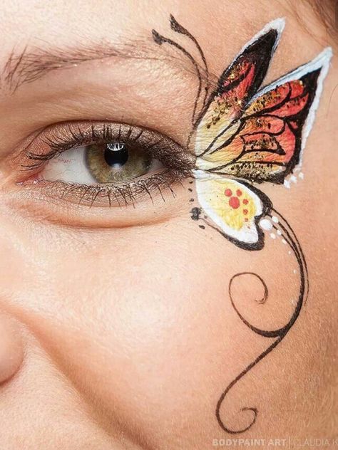 Eye Face Paint, Face Paint Designs, You Have Beautiful Eyes, Easy Face Painting Designs, Diy Face Paint, Eye Face Painting, Adult Face Painting, Butterfly Face Paint, Girl Face Painting