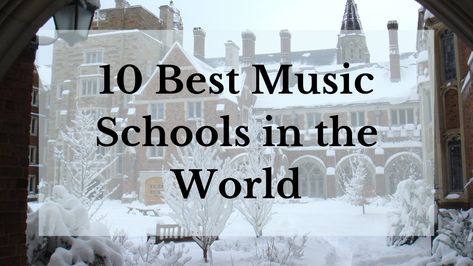 When it comes to music schools, based on one’s fervor, those who want to study the subject or merely love music are inhibited and privileged simultaneously. They would need to identify the best music schools in the world, with a good reputation, to help them reach their vision or desire of becoming the top artist in whichever music type they choose to ply their craft. Music School Aesthetic, Music College, School Application, Music Ed, Music Composition, Top Music, Music School, Boarding School, Love Music