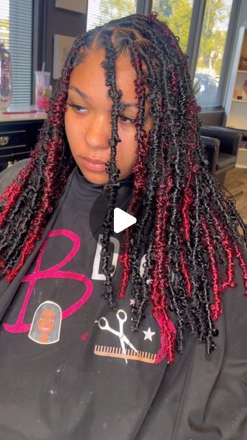 @bella.dior_ on Instagram: "🍒1b Butterfly Locs w Burgundy Highlights ✨C-Shape Free Part . . . . . . #butterflylocs #softlocs #cutelocstyles #annarborlocs #pontiaclocs #ohiolocs" Temporary Locs, Burgundy Highlights, Soft Locs, Butterfly Locs, Loc Styles, Natural Beauty Tips, Faux Locs, Locs, Beauty Tips