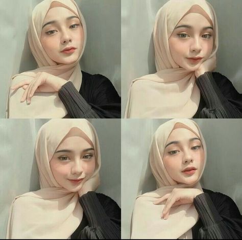 Pose Selfie Hijab, Hijab Photoshoot Ideas, Selfie Ideas Hijab, Hijab Selfie, Outfit Ideas Hijab, Selfie Hijab, Tutorial Hijab Pashmina, Ootd Poses, Hijab Style Tutorial