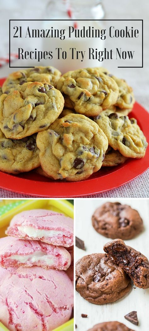 Take your cookies to the next level with 21 amazing pudding cookie recipes to try right now! Cookies Pudding, Pudding Cookies Recipes, Pudding Cookies, Think Food, Recipes To Try, Instant Pudding, Cake Mix Cookies, Christmas Pudding, Brownie Cookies