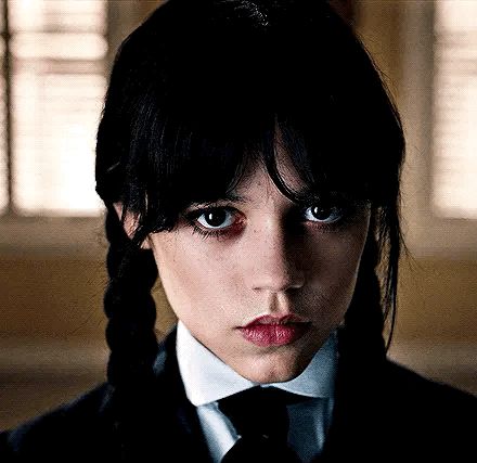 Jenna Ortega As Wednesday, Wednesday Wallpaper, Wednesday 2022, Addams Wednesday, Dark Girl, Smile Gif, Butterflies In My Stomach, Tim Burton Films, Teary Eyes