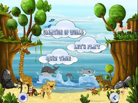 Children can learn to read and understand how God created His world in seven days while having fun. GCW -God Created World creates awareness for your children about the Bible at an early age while making learning fun.  GCW is a great learning tool to help children learn to read, learn the alphabet and numbers, recognize objects, animals, birds and their names.The app allows parents and VBS teachers to interact with their children effectively making every minute fun and enjoyable! USAVDebt.com Play Quiz, Learn The Alphabet, Days Of Creation, School Activity, Ipad App, Vacation Bible School, Create Awareness, Learning The Alphabet, Bible School