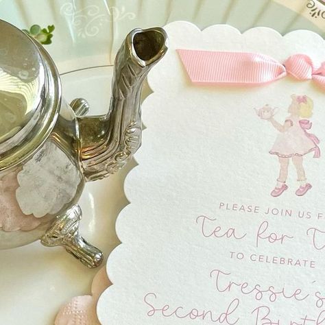 Tea Time For Two Birthday, Baby Doll Tea Party Birthday, Tea For Two Birthday Party, Tea For Two Birthday, Aurora Birthday, Doll Tea Party, Dessert Gifts, 1st Birthday Party Themes, Tea For Two