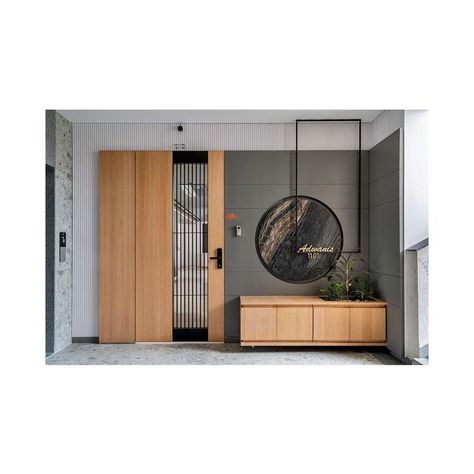 Flat Entry Design, Enterence Foyer Design, Small Entrance Design, Entrance Paneling, Security Door Design Front Entry, Entrance Panelling Design, Safty Door Design Entrance India, Flat Entry Door Design, Main Entrance Ideas