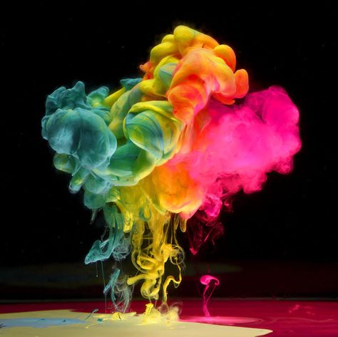 <b>Photographer <a href="http://go.redirectingat.com?id=74679X1524629 Rauch Fotografie, Paint Drop, Ink In Water, Taste The Rainbow, World Of Color, Color Inspiration, Black Background, Red Yellow, Rainbow Colors