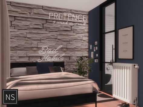 Sims 4 Brick Wall Cc, Sims 4 Cc Brick Wallpaper, Sims 4 Exterior Wall Cc, Sims Kitchen, Sims4 Furniture, Mod Wall, Furniture Cc, Sims 4 Tsr, Die Sims 4