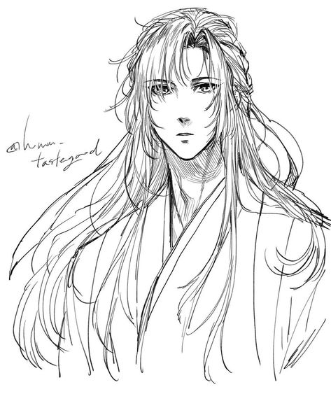 Wangxian Sketch, Wei Wuxian Sketch, Anime Lineart, Anime Fanfiction, Animation Art Sketches, Dark Anime Guys, Anime Heaven, Anime Drawings Tutorials, Fanarts Anime