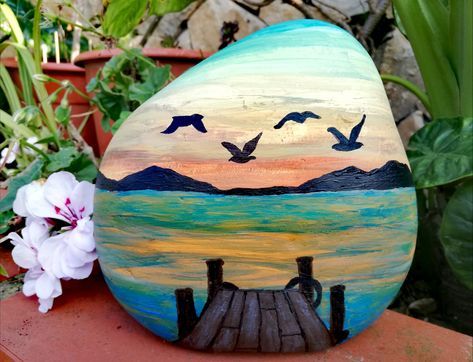 Pottery Diy, Garden Rock Art, Diy Pottery Painting, Painting Kids, Diy Rock Art, Stone Art Painting, Painted Rocks Craft, Rock Painting Ideas Easy, Painted Rocks Diy