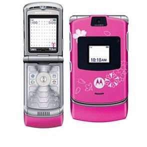 Mobile Phone: T-Mobile ~ Motorola = Magenta with Blossoms V3 RAZR Flip Phone - 2006 Razr Phone, 2000s Phone, Flip Phone Aesthetic, Pink Razor, Play Phone, Miami Ink, Childhood Memories 90s, 90s Memories, Motorola Razr