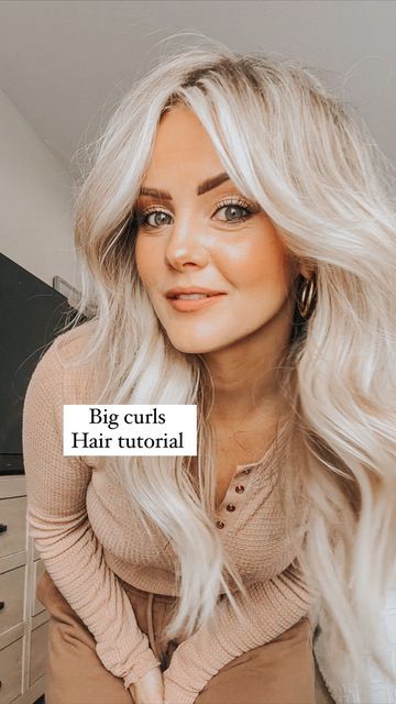 Long Big Curls Hair, Bend Waves Long Hair, Long Wavy Curls Hairstyles, Big Wave Curls For Long Hair, Full Curls For Long Hair, Big Beachy Waves Long Hair, How To Curl Your Hair Big Curls, Boho Curls Long Hair, Long Hair Curled Hairstyles Wedding